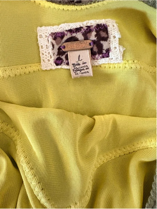 Free People Olive Green Long Sleeve Dress Size L (16” PTP) - Picture 3 of 8